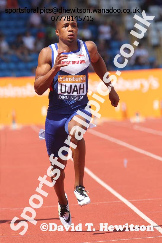 Mens 100 metres, Sainsbury's British Champs, Alexander Stadium, Birmingham. Photo: David T. Hewitson/Sprts for All Pics